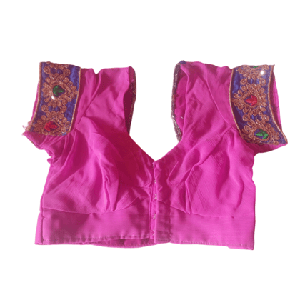 pink Blouse With Embroidery Work pink Blouse With Embroidery Work
