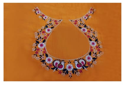 Sandal Wood Embroidered Blouse - Un Stiched Blouse - 1 Meter