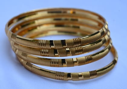 Sri Parameswari Gold Plated Glossy Finish Bangles Set of 4