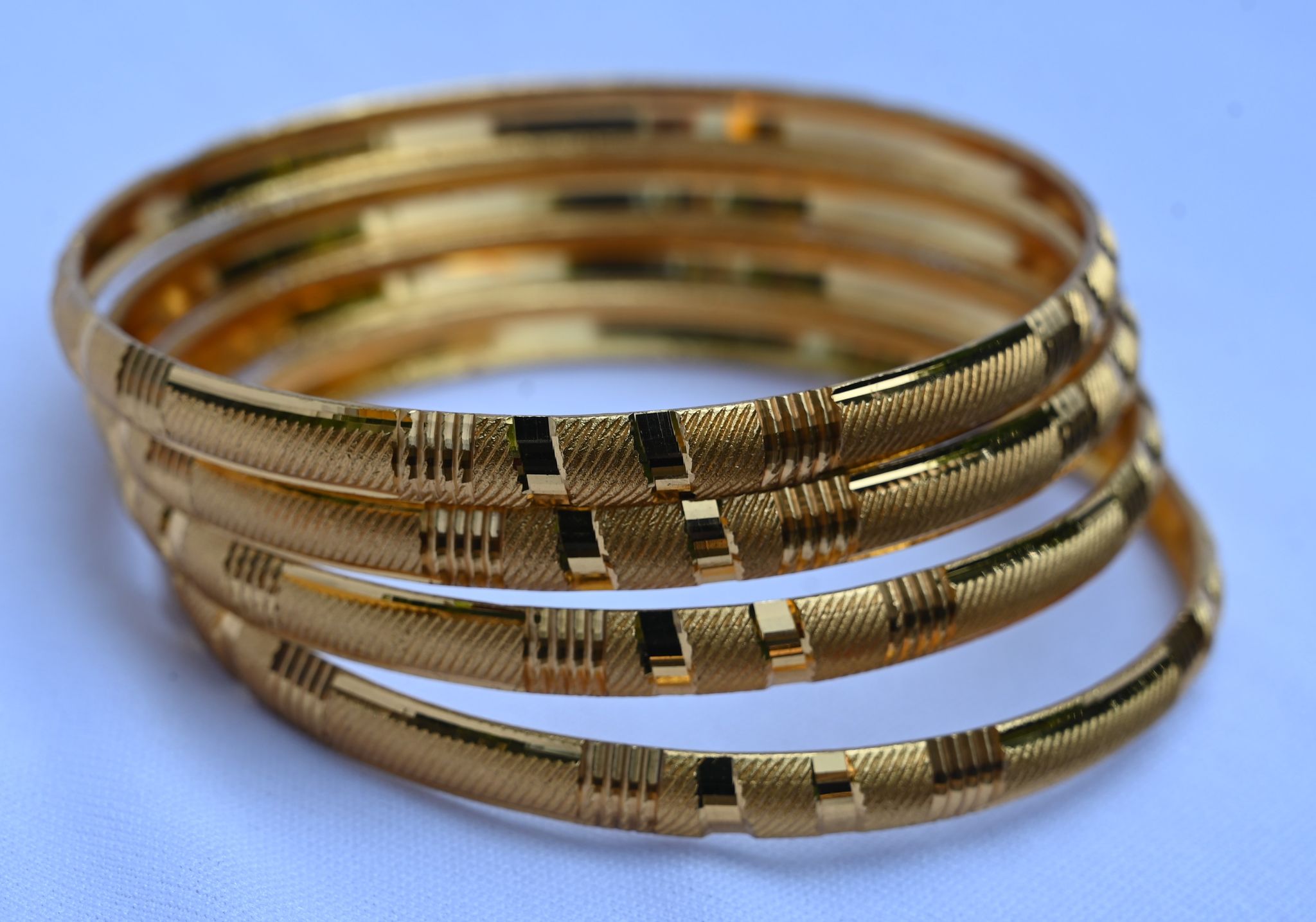 Sri Parameswari Gold Plated Glossy Finish Bangles Set of 4
