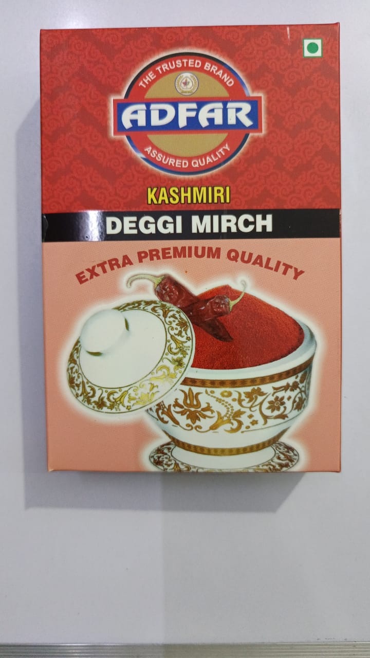 Adfar Kashmiri Deggi Mirch - 100% Natural & Premium Quality Kashmiri Red Chilli Powder - 100g