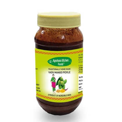 Agrahara Kitchen Foods Tender Mango Pickle Vadu Manga Palakkad Special, No Preservatives, Aam Ka Achaar - 300gm Agrahara Kitchen Foods Tender Mango Pickle Vadu Manga Palakkad Special, No Preservatives, Aam Ka Achaar - 300gm