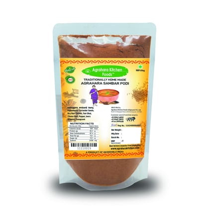 Agrahara Kitchen Foods Agrahara Sambar Podi | Sambhar Powder Masala Mix | Homemade South Indian Sambar Agrahara Kitchen Foods Agrahara Sambar Podi | Sambhar Powder Masala Mix | Homemade South Indian Sambar