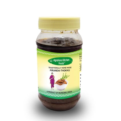 Agrahara Kitchen Foods PIRANDAI THOKKU Home made with traditional flavours and no added preservatives - 300gm Agrahara Kitchen Foods PIRANDAI THOKKU Home made with traditional flavours and no added preservatives - 300gm