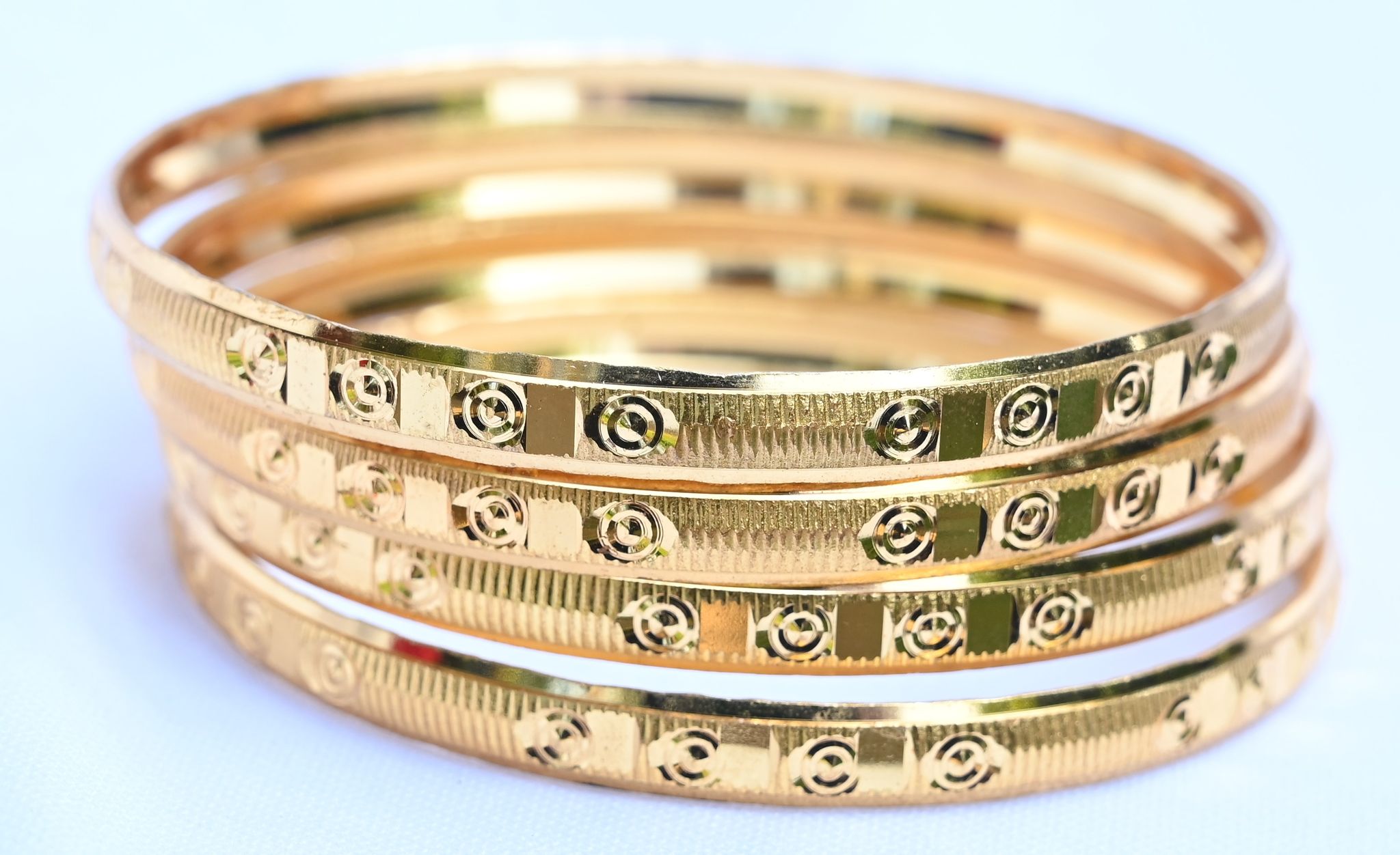 Sri parameswari  Gold Bangles with Intricate Design