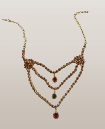  Indian Traditional Gold Plated Kundan Meenakari Matha Patti
