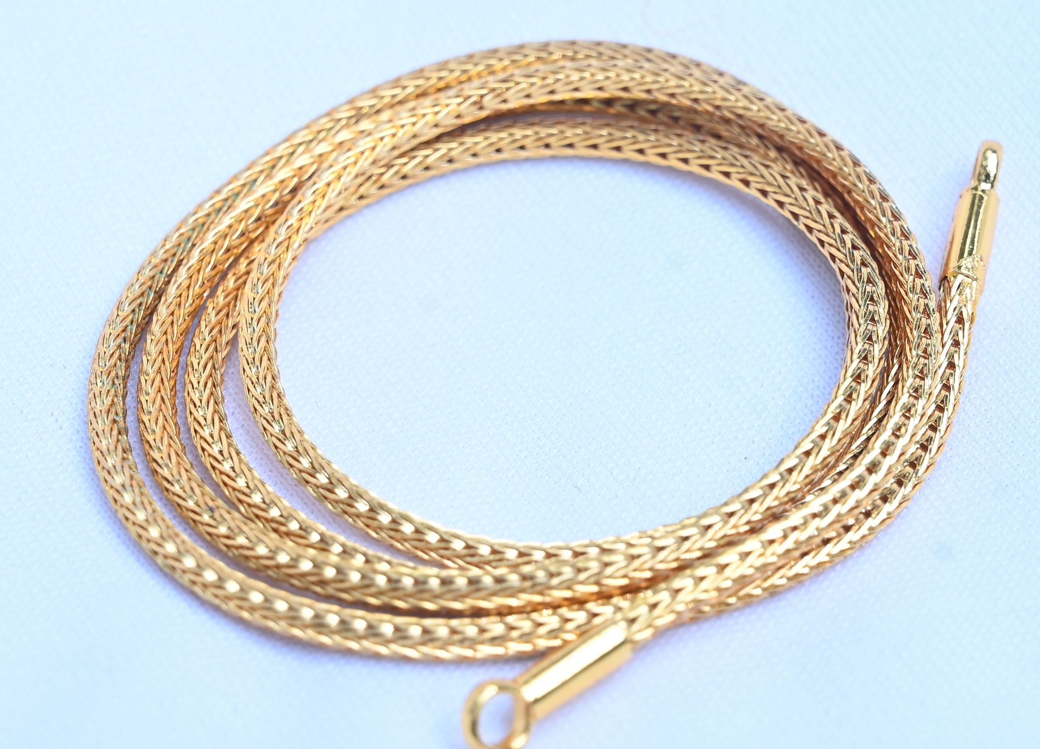 Sri parameswari 14K Gold Wheat Chain Necklace