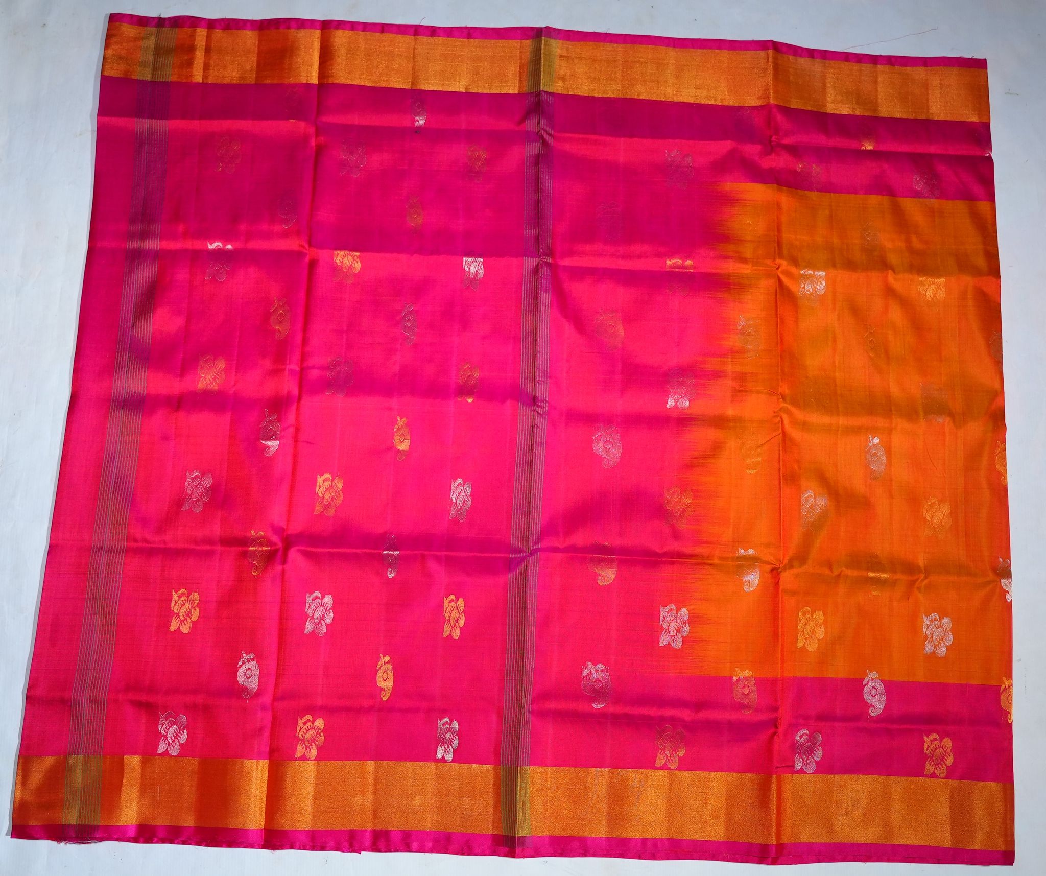Uppada Topi Butiees Mango Yellow Colour Saree