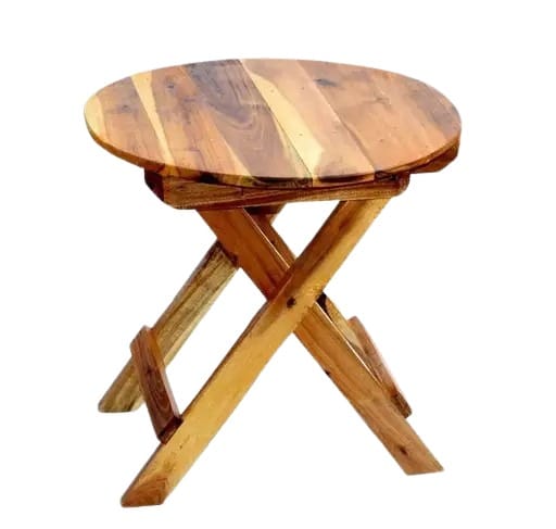 Round Wooden Folding Table