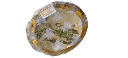 MAHALAXMI PAPER PLATES -Gold Foil Paper Plate - Pack of 100 MAHALAXMI PAPER PLATES -Gold Foil Paper Plate - Pack of 100