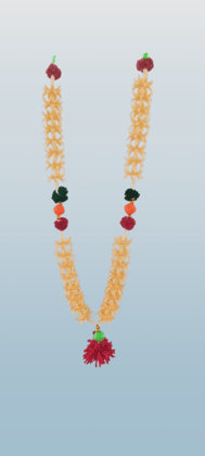 Artificial Creme Garland for Photo Frame