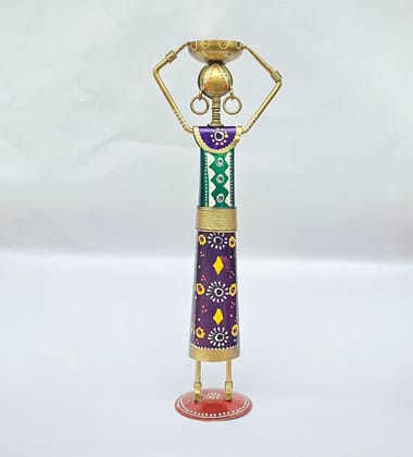 Handcrafted Metal Lady Hand-Painted Handcrafted Metal Lady Hand-Painted