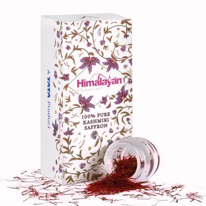 Himalayan Elevation Original Kashmiri Saffron/Kesar, 1 Gram, A TATA product, Certified Grade-1 Pure Kashmiri Kesar, Food & Pooja