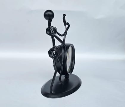  Black Metal Musician Sculpture Clock