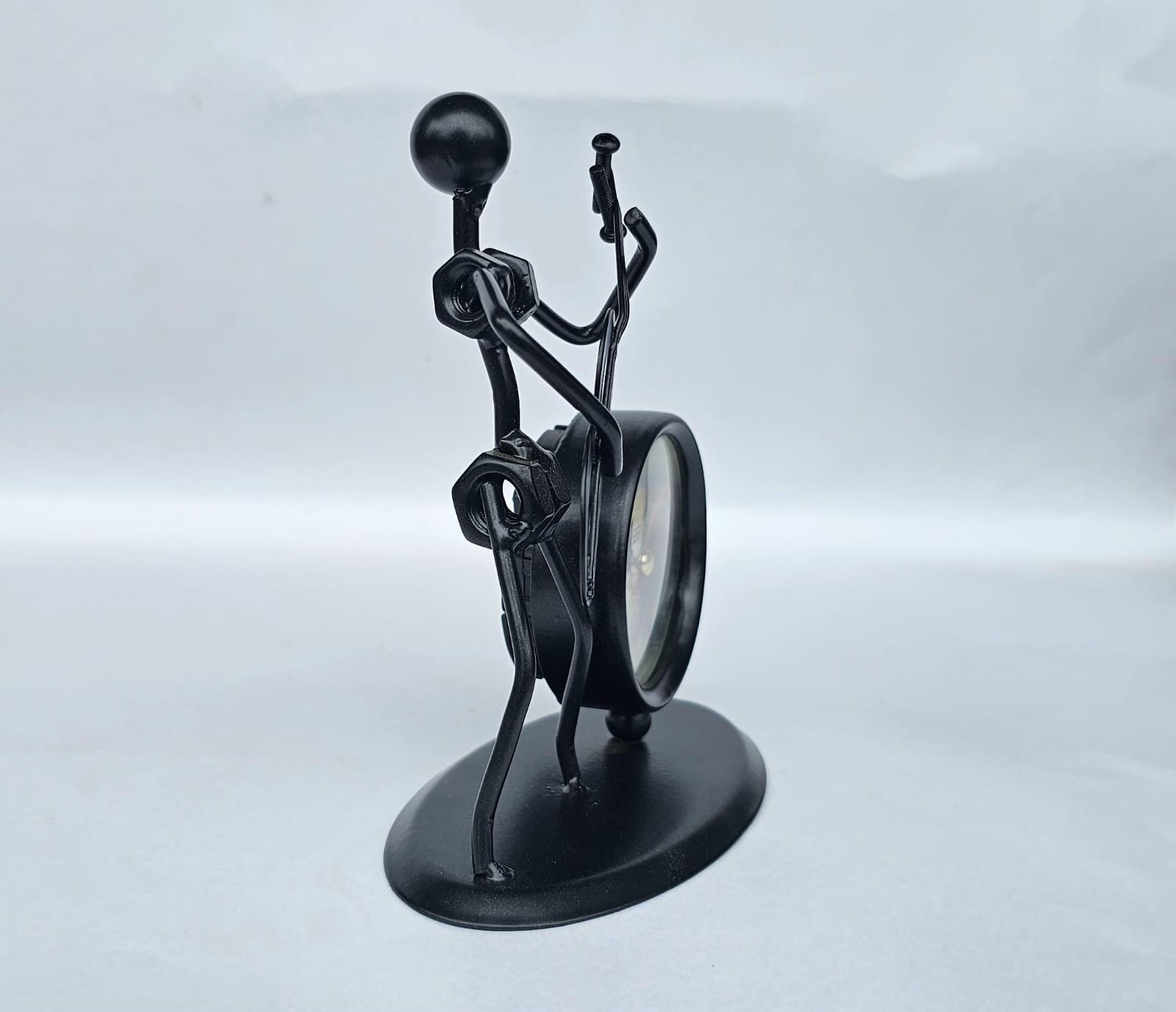  Black Metal Musician Sculpture Clock