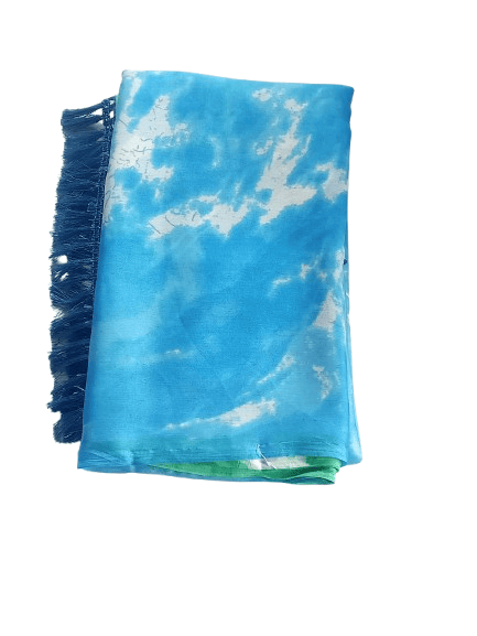 "Serene Sky Hand-Dyed Silk
