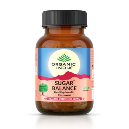 Organic India Sugar Balance 60 Veg Capsules Bottle- (Pack Of 3) Organic India Sugar Balance 60 Veg Capsules Bottle- (Pack Of 3)
