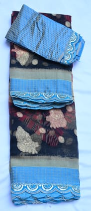 Ramani sarees  Georgette Saree With Blouse Piece