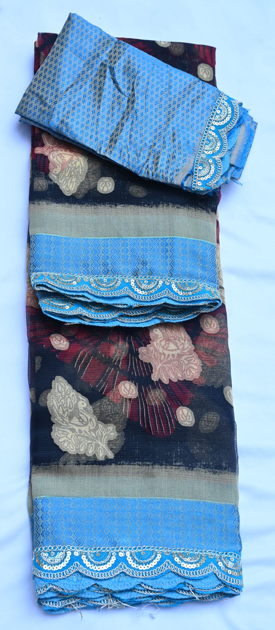 Ramani sarees  Georgette Saree With Blouse Piece