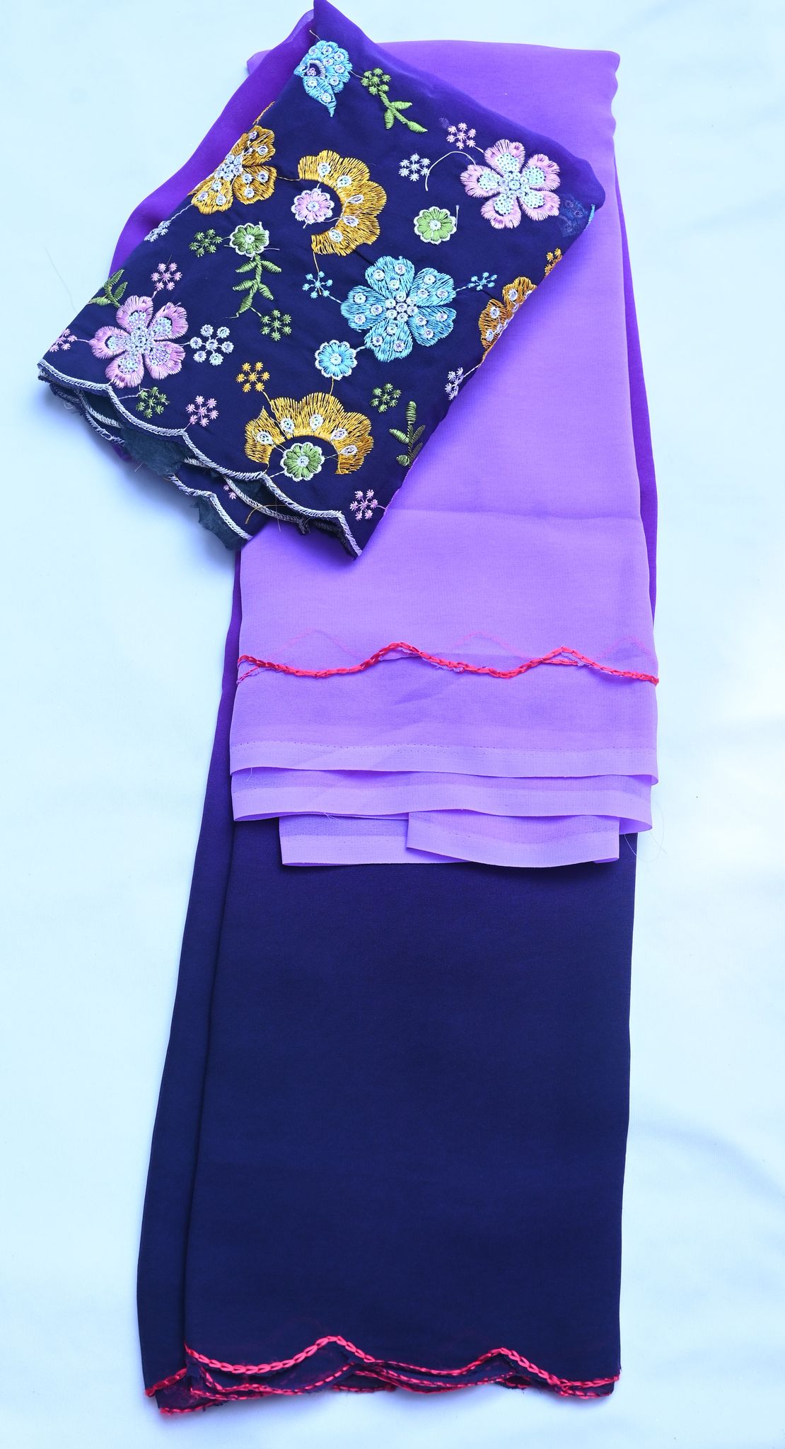 RAMANI SAREES Georgette Saree With Blouse Piece