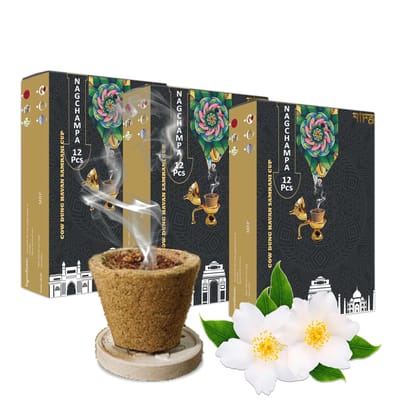 Nira Fragrances Jasmine Incense sambrani Cups I 36 Havan Pcs + 1 Free Stand I Natural Cow Dung Dhoop Havan Cup I Dhuni for Pooja I Organic Fragrance Nira Fragrances Jasmine Incense sambrani Cups I 36 Havan Pcs + 1 Free Stand I Natural Cow Dung Dhoop Havan Cup I Dhuni for Pooja I Organic Fragrance
