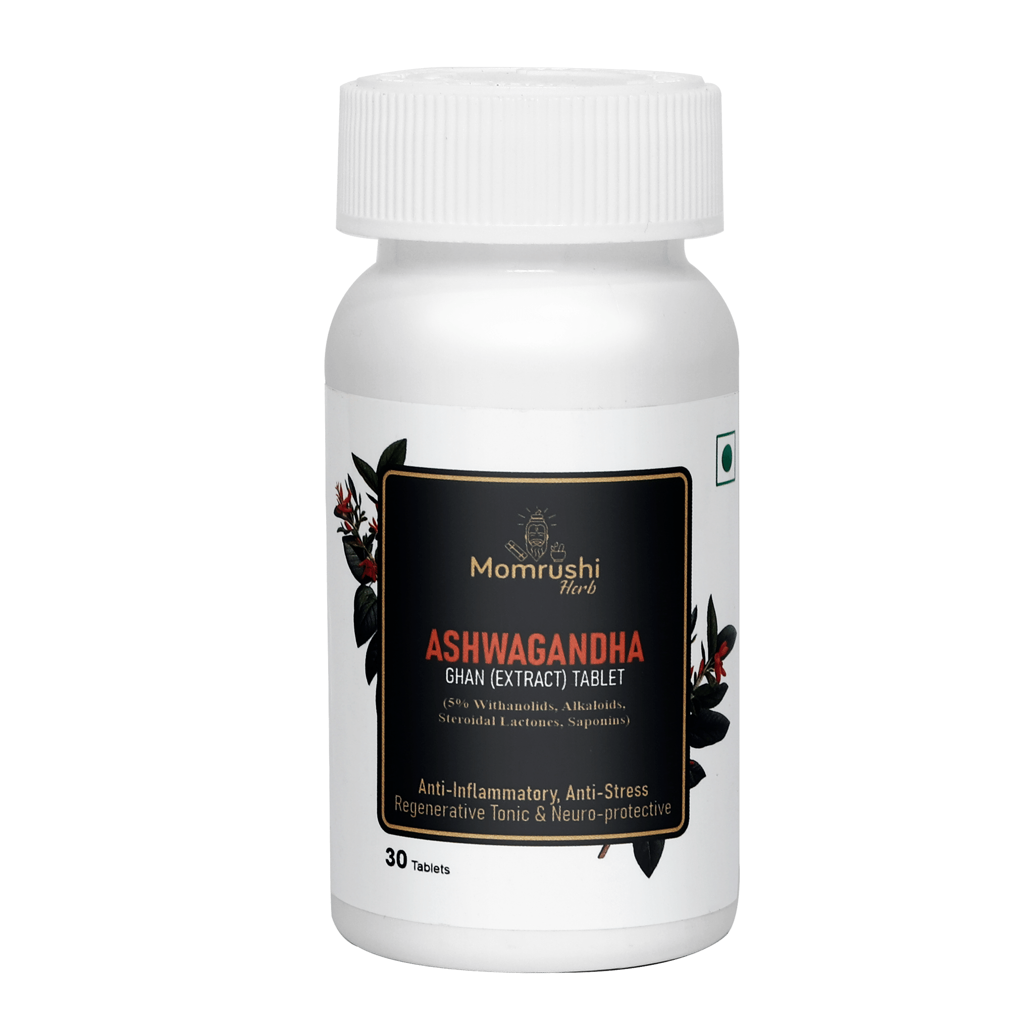 Momrushi Herb Ashwagandha Root Extract Tablets - (30 Tablets, Pack of 1)