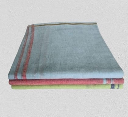 Set of 3 Cotton Panchalu - Blue, Red, and Green
