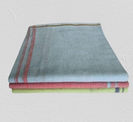 Set of 3 Cotton Panchalu - Blue, Red, and Green