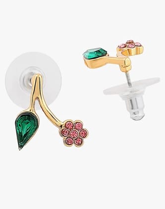  Elegant Floral Crystal Earrings