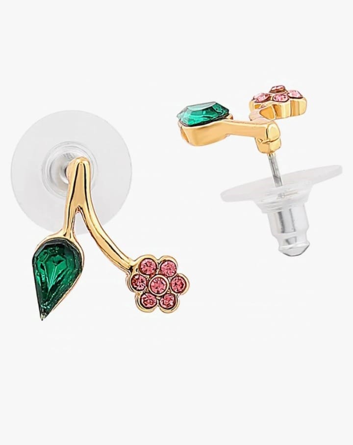Elegant Floral Crystal Earrings