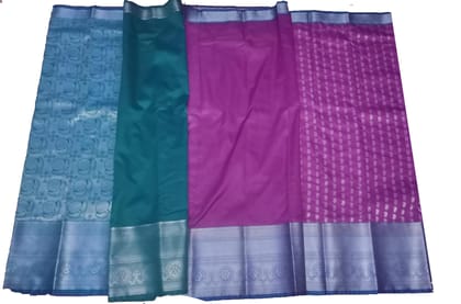 Purple Silk Saree With Elephant Motifs Purple Silk Saree With Elephant Motifs