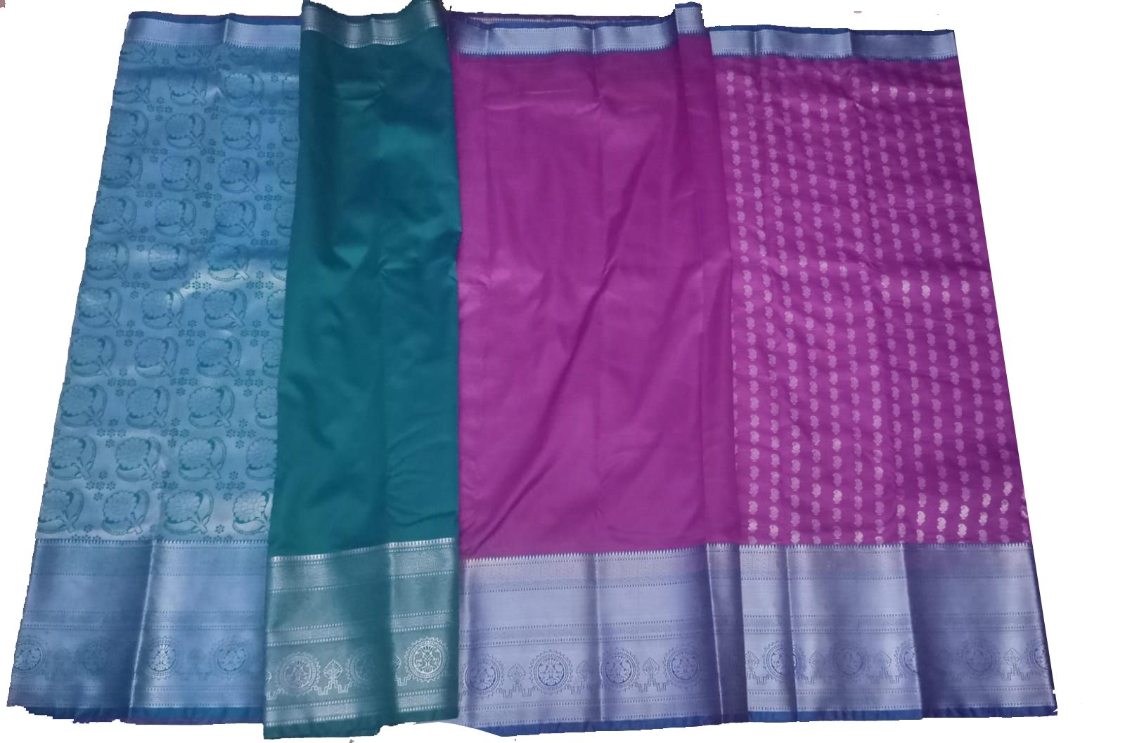 Purple Silk Saree With Elephant Motifs