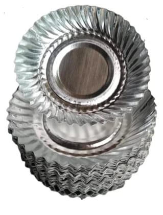 Silver Disposable Aluminum Foil Plates - 25 Pack Silver Disposable Aluminum Foil Plates - 25 Pack
