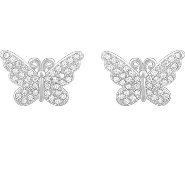 925 Sterling Silver Small Butterfly Stud Earrings for Women Girls Kids,Hypoallergenic Tiny Butterfly Earrings Cubic Zirconia Jewelry Gifts