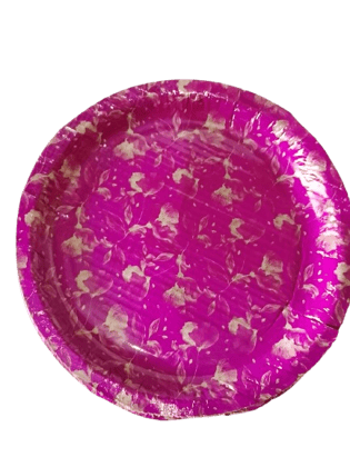 MAA RUKMINI PAPER PLATES STORE - PINK Paper Plate - pack of 20