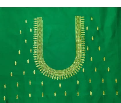 Green blouse with intricate zari embroidery Green blouse with intricate zari embroidery
