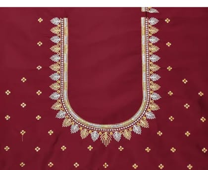 Embroidered blouse with zari and stone work Embroidered blouse with zari and stone work
