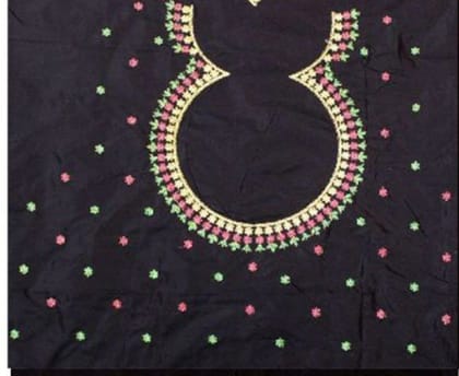 JANUS BOTIQUE & MATCHING CENTER - Dark Blue zari and beads embroidery work blouse JANUS BOTIQUE & MATCHING CENTER - Dark Blue zari and beads embroidery work blouse