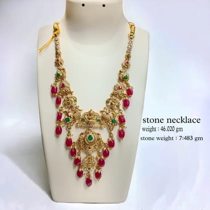 Stone Antique Lakshmi Necklace Stone Antique Lakshmi Necklace