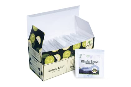 Aruvi Eco Guava Leaf Dip Tea - 100% Natural, Eco Friendly Cotton Koiya Ilai Tea Bags, Directly Produced from our Farm, No Preservatives (25 Dips)