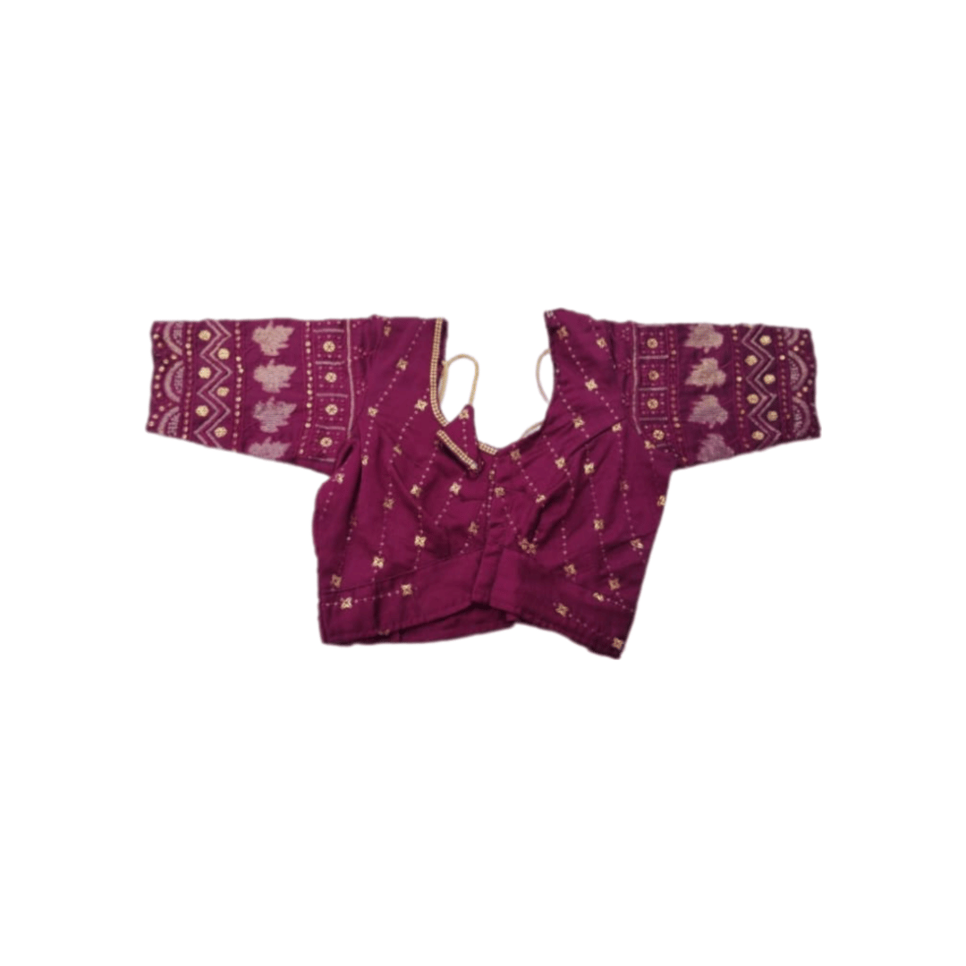 Pink Blouse With Embroidery Work