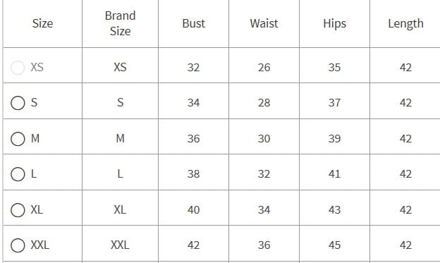 Size Guide Size Guide