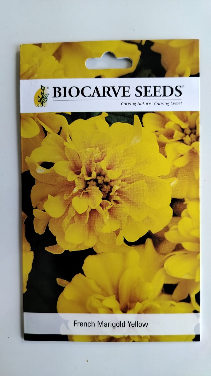 Biocarve Tagetes nana petula yellow - Pack of 100 Seeds
