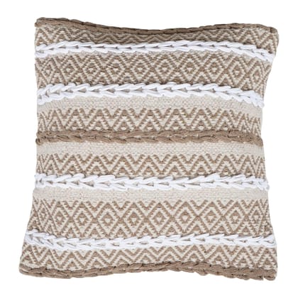 Lalawat-Export Cushion Cover Cotton Throw Pillows Boho Handmade Knit case Sofa Decor Fringes (Square, 16x16 Inches) LLE_9 Lalawat-Export Cushion Cover Cotton Throw Pillows Boho Handmade Knit case Sofa Decor Fringes (Square, 16x16 Inches) LLE_9