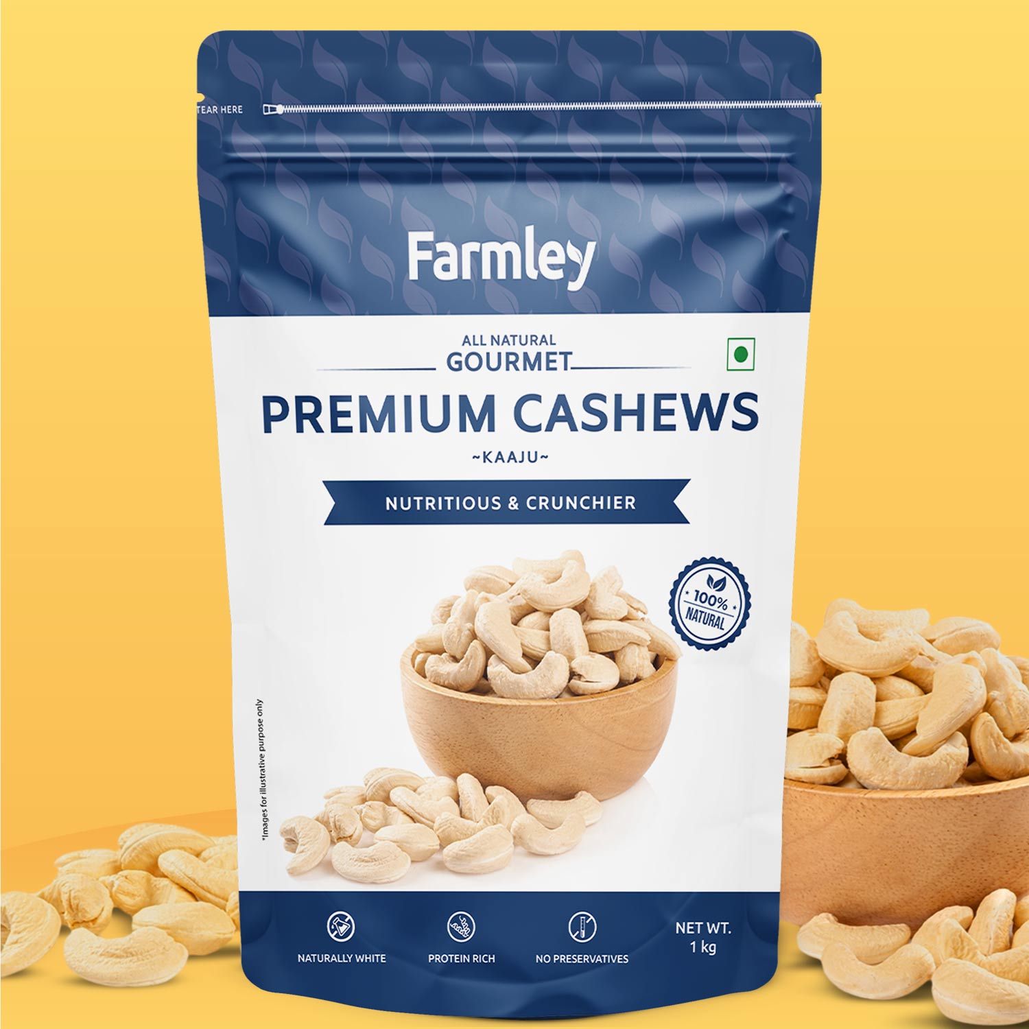 Farmley Premium (Kaju) Cashews (1 Kg)