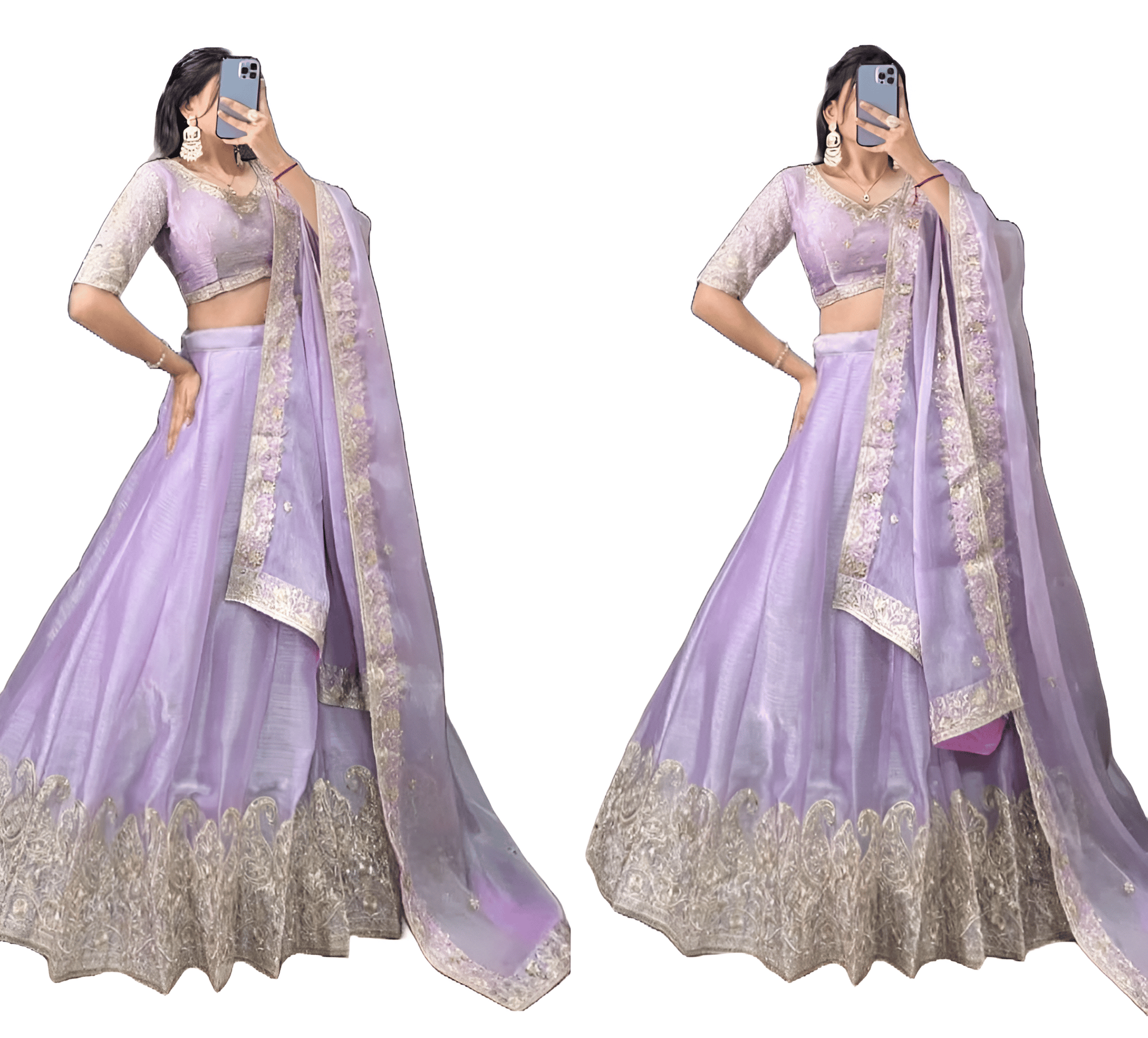 Purple Lehenga Choli Readymade Stitched For Wedding Women Party Skirt Ready To Wear