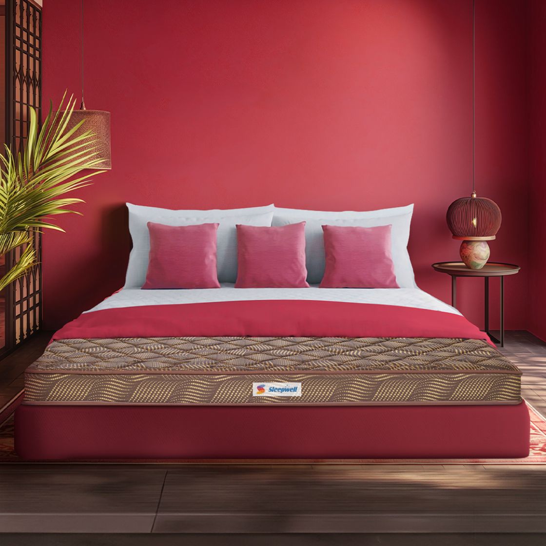Sleepwell Champ Regular | 4-inch Single Bed Size | Medium Firm Mattress (Brown, 72x48x4)