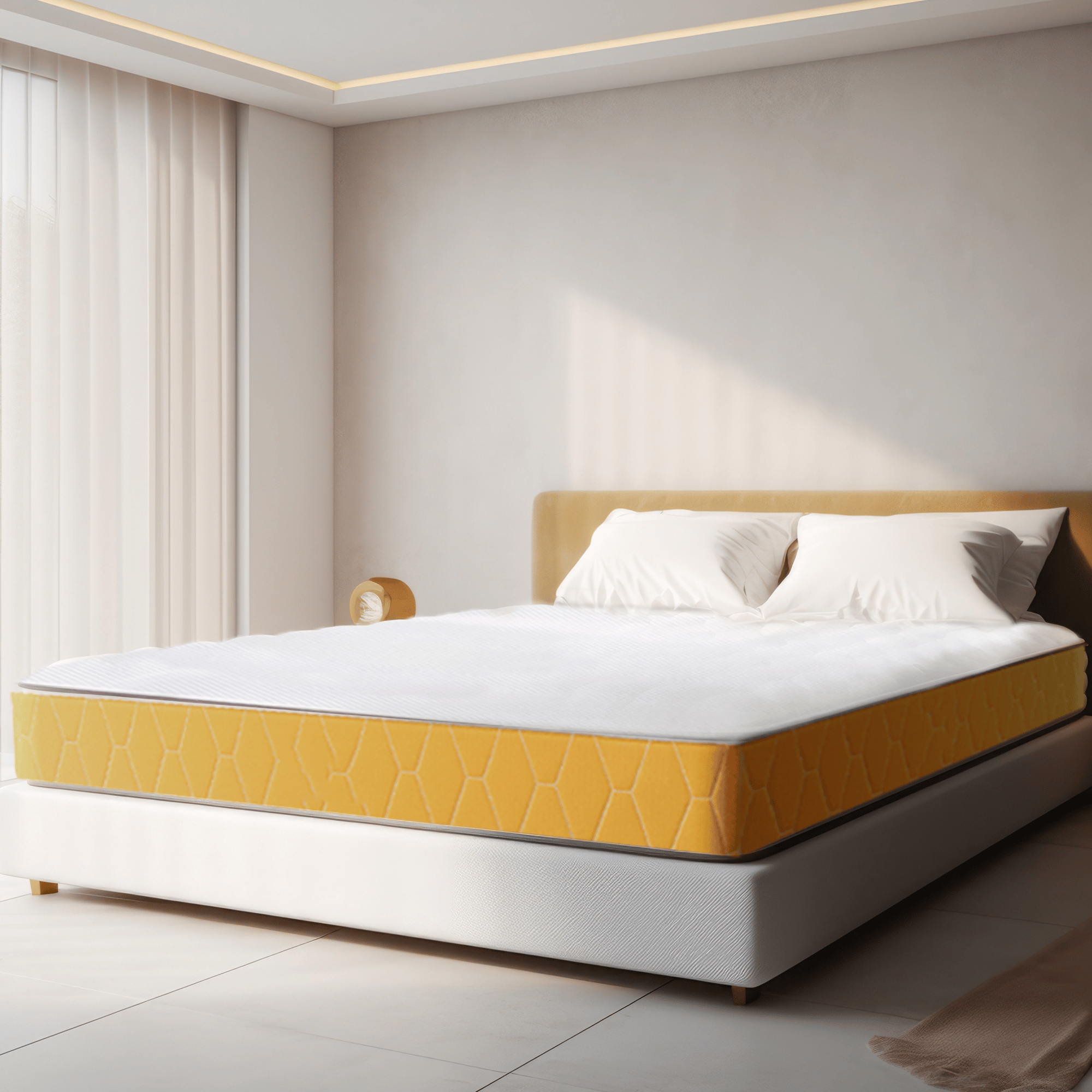 Sleepwell Dual Mattress | Reversible | High Density (HD) Foam | 5-inch Single Bed Size, Medium Soft & Hard (Orange, 78x36x5)