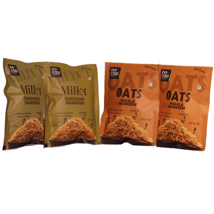 Combo of 4 | Oats & Millets | Oats Namkeen 50 gm (2) ,Millet Namkeen 50 gm (2)
