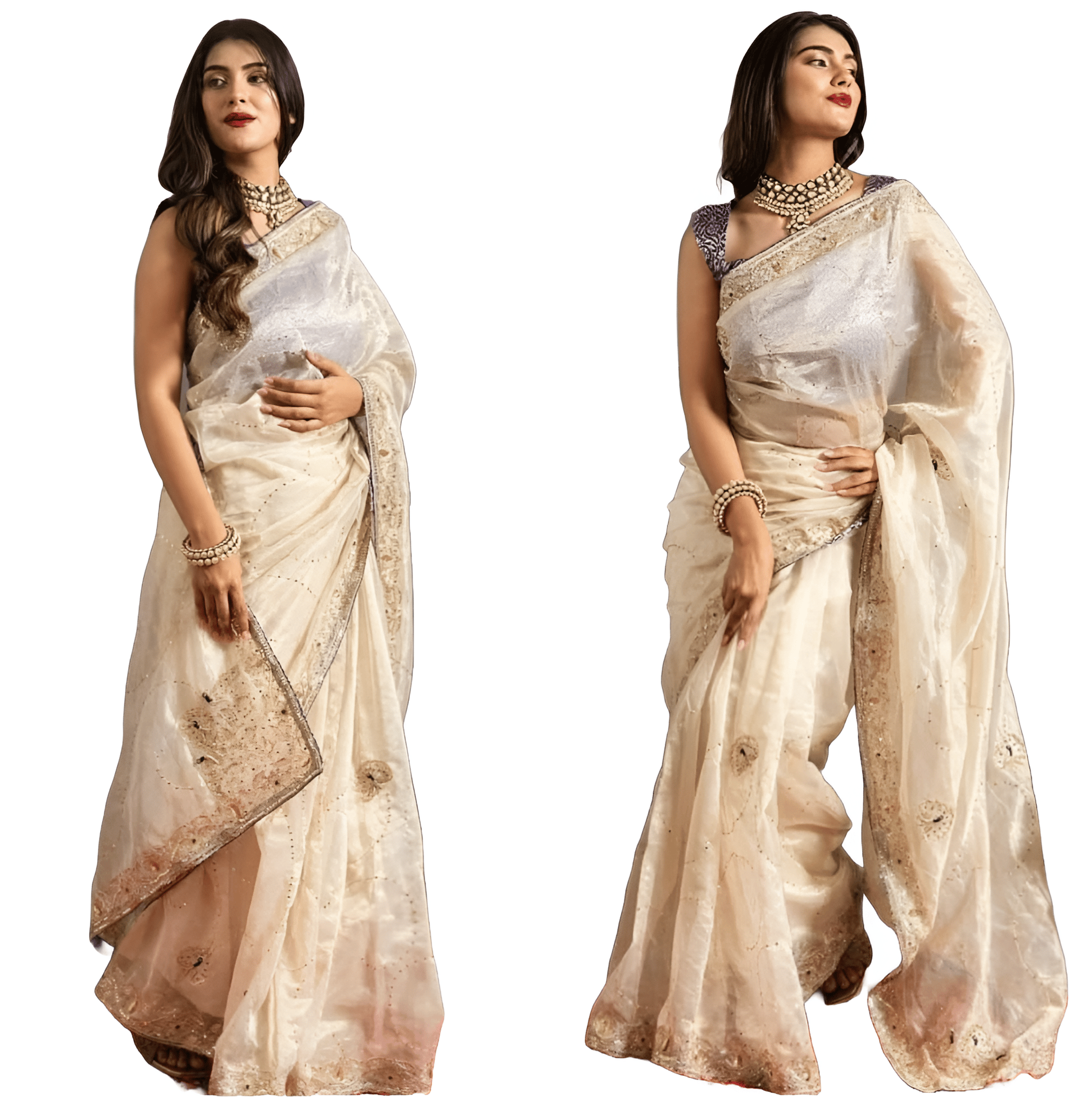Designer Partywear sarees with stitched blouse Readymade New Ready To Wear Saree